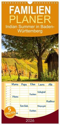 Familienplaner 2026 - Indian Summer in Baden-Württemberg mit 5 Spalten (Wandkalender, 21 x 45 cm) CALVENDO