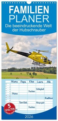 Cover Familienplaner 2026 - Die beeindruckende Welt der Hubschrauber mit 5 Spalten (Wandkalender, 21 x 45 cm) CALVENDO