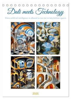Dali meets Technology (Desk Calendar 2026 DIN A5 portrait), CALVENDO 12 Month DeskCalendar
