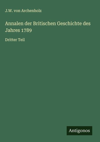 Annalen der Britischen Geschichte des Jahres 1789