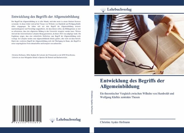 Entwicklung des Begriffs der Allgemeinbildung Entwicklung des Begriffs der Allgemeinbildung