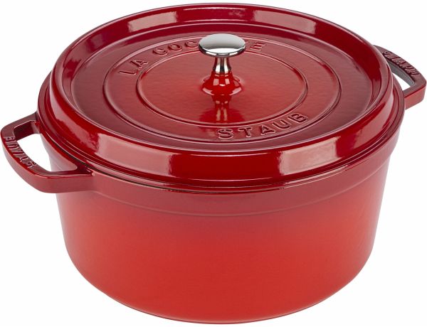 Staub La Cocotte 28cm rund, Kirsch-rot, Gusseisen