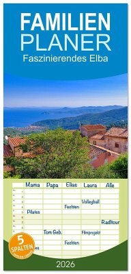 Familienplaner 2026 - Faszinierendes Elba mit 5 Spalten (Wandkalender, 21 x 45 cm) CALVENDO