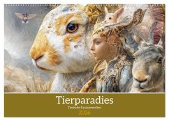 Tierparadies - Tierische Fantasiewelten (Wandkalender 2026 DIN A2 quer), CALVENDO Monatskalender
