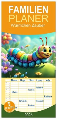 Familienplaner 2026 - Würmchen Zauber mit 5 Spalten (Wandkalender, 21 x 45 cm) CALVENDO Familienplaner 2026 - Würmchen Zauber mit 5 Spalten (Wandkalender, 21 x 45 cm) CALVENDO