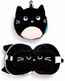 Relaxeazzz Plüsch Feline Fine Katze Reisekissen & Schlafmaske