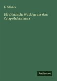Die altindische Wortfolge aus dem Catapathabrahmana