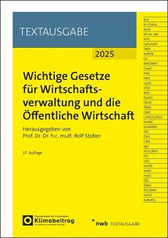 Cover Wichtige Gesetze für Wirtschaftsverwaltung und die Öffentliche Wirtschaft