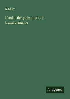 Cover L'ordre des primates et le transformisme