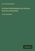 Archives Néerlandaises des Sciences Exactes et Naturelles