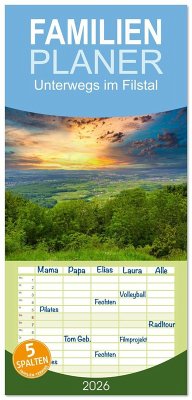 Familienplaner 2026 - Unterwegs im Filstal mit 5 Spalten (Wandkalender, 21 x 45 cm) CALVENDO Familienplaner 2026 - Unterwegs im Filstal mit 5 Spalten (Wandkalender, 21 x 45 cm) CALVENDO