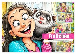 Frettchen. Lustige Cartoons und witzige Sprüche (Wandkalender 2026 DIN A4 quer), CALVENDO Monatskalender Frettchen. Lustige Cartoons und witzige Sprüche (Wandkalender 2026 DIN A4 quer), CALVENDO Monatskalender