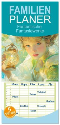 Familienplaner 2026 - Fantastische Fantasiewerke mit 5 Spalten (Wandkalender, 21 x 45 cm) CALVENDO