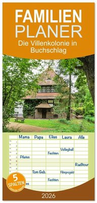 Cover Familienplaner 2026 - Die Villenkolonie in Buchschlag mit 5 Spalten (Wandkalender, 21 x 45 cm) CALVENDO