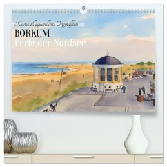 Cover BORKUM Perle der Nordsee (hochwertiger Premium Wandkalender 2026 DIN A2 quer), Kunstdruck in Hochglanz