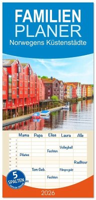 Familienplaner 2026 - Norwegens Küstenstädte mit 5 Spalten (Wandkalender, 21 x 45 cm) CALVENDO Familienplaner 2026 - Norwegens Küstenstädte mit 5 Spalten (Wandkalender, 21 x 45 cm) CALVENDO