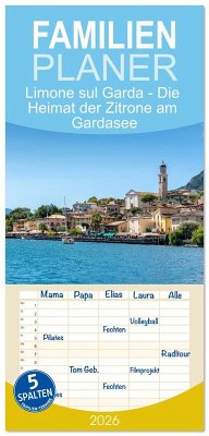 Cover Familienplaner 2026 - Limone sul Garda - Die Heimat der Zitrone am Gardasee mit 5 Spalten (Wandkalender, 21 x 45 cm) CALVENDO
