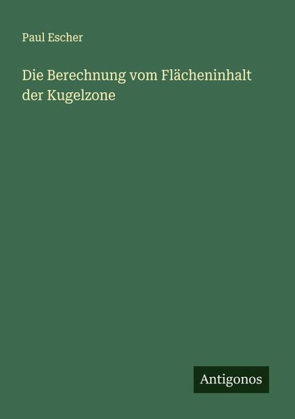 Die Berechnung vom Flächeninhalt der Kugelzone