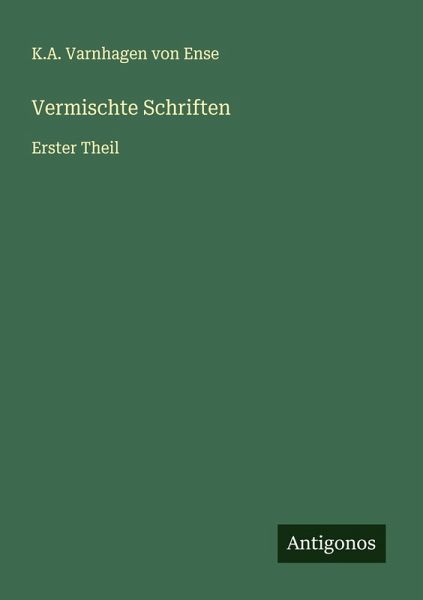 Vermischte Schriften Vermischte Schriften