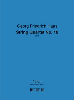 Haas, String Quartet No. 10 2 Violins, Viola and Cello Partitur