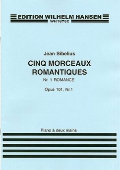 Cover Jean Sibelius, Five Romantic Pieces Op.101 No.1- Romance Klavier Buch