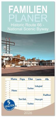 Familienplaner 2026 - Historic Route 66 - National Scenic Byway mit 5 Spalten (Wandkalender, 21 x 45 cm) CALVENDO Familienplaner 2026 - Historic Route 66 - National Scenic Byway mit 5 Spalten (Wandkalender, 21 x 45 cm) CALVENDO