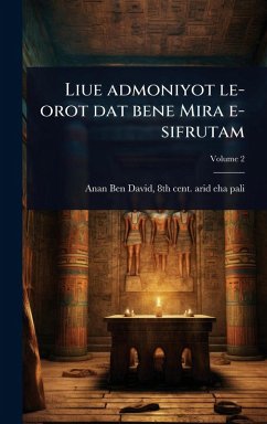 Cover Liue admoniyot le-orot dat bene Mira e-sifrutam