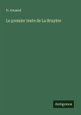 Le premier texte de La Bruyère