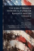 The John P. Branch Historical Papers Of Randolf-macon College The John P. Branch Historical Papers Of Randolf-macon College