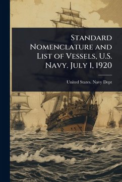 Cover Standard Nomenclature and List of Vessels, U.S. Navy. July 1, 1920
