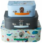 Spielkoffer SPACE 3er-Set in blau