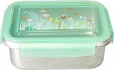 Edelstahl-Lunchbox SUMMER FLOWERS 2-teilig in grün