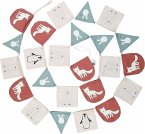 Adventskalender WENDE-WIMPELKETTE (3,2m) befüllbar