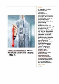 Cover Konfigurationshandbuch für SAP Master Data Governance - Material - (MDG-M)