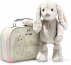 Steiff 080968 - Hoppie Hase im Koffer, Plüsch-Bär hellgrau, 26 cm