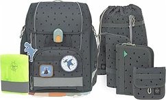 Schulranzen-Set BOXY UNIQUE (30x25x42) 7-teilig in speckles anthracite