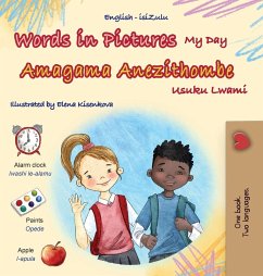 Cover Words in Pictures - My Day (English Zulu Bilingual Children's Book)