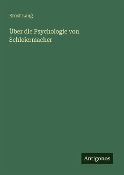 Cover Über die Psychologie von Schleiermacher