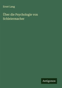 Cover Über die Psychologie von Schleiermacher