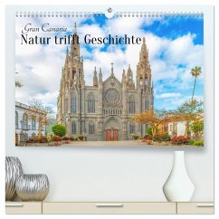 Gran Canaria - Natur trifft Geschichte (hochwertiger Premium Wandkalender 2026 DIN A2 quer), Kunstdruck in Hochglanz