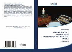 Cover SADRIDDIN AYNIY ASARLARIDAGI TOPONIMLARNING LINGVISTIK TAHLILI