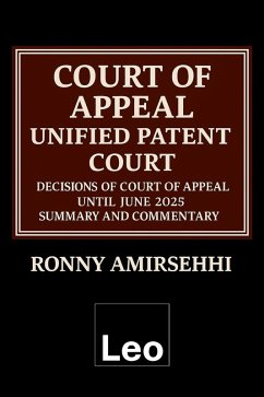 Cover Court of Appeal Unified Patent Court (eBook, ePUB)