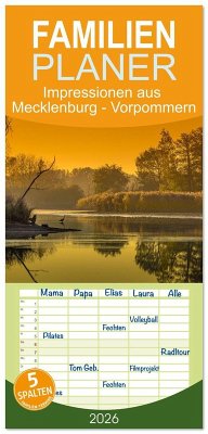 Cover Familienplaner 2026 - Impressionen aus Mecklenburg - Vorpommern mit 5 Spalten (Wandkalender, 21 x 45 cm) CALVENDO
