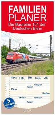 Cover Familienplaner 2026 - Die Baureihe 101 der Deutschen Bahn mit 5 Spalten (Wandkalender, 21 x 45 cm) CALVENDO