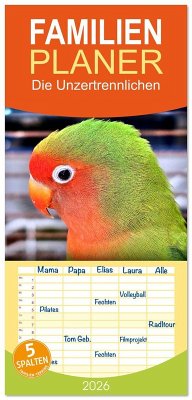 Cover Familienplaner 2026 - Die Unzertrennlichen mit 5 Spalten (Wandkalender, 21 x 45 cm) CALVENDO