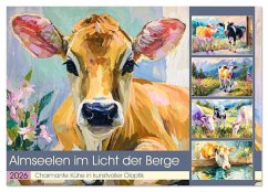 Almseelen im Licht der Berge. Charmante Kühe in kunstvoller Öloptik (Wandkalender 2026 DIN A2 quer), CALVENDO Monatskalender Almseelen im Licht der Berge. Charmante Kühe in kunstvoller Öloptik (Wandkalender 2026 DIN A2 quer), CALVENDO Monatskalender