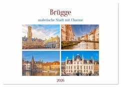 Brügge - malerische Stadt mit Charme (Tischkalender 2026 DIN A5 quer), CALVENDO Monatskalender