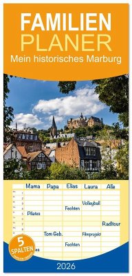 Familienplaner 2026 - Mein historisches Marburg mit 5 Spalten (Wandkalender, 21 x 45 cm) CALVENDO Cover Familienplaner 2026 - Mein historisches Marburg mit 5 Spalten (Wandkalender, 21 x 45 cm) CALVENDO