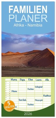 Cover Familienplaner 2026 - Afrika - Namibia mit 5 Spalten (Wandkalender, 21 x 45 cm) CALVENDO