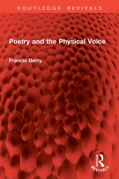 Cover Poetry and the Physical Voice (eBook, ePUB)
